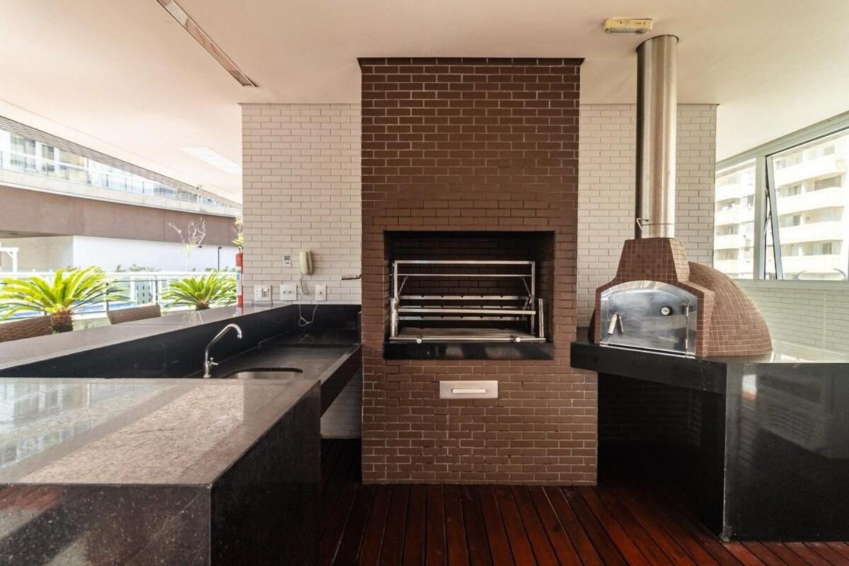Studio Moderno Em Condominio De Luxo Pe Na Areia Santos  Eksteriør billede